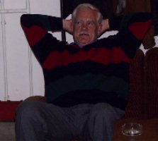 Dieter Schult nach getaner Arbeit